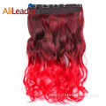 5 Clips Body Wave Synthetic Clip In Hairpiece